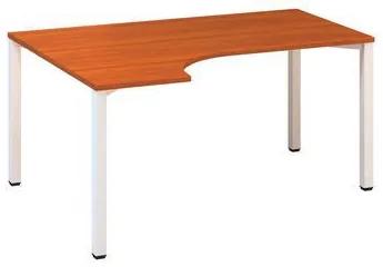 Ergo kancelársky stôl Alfa 200, 180 x 120 x 74,2 cm, ľavé vyhotovenie, dezén čerešňa, RAL9010
