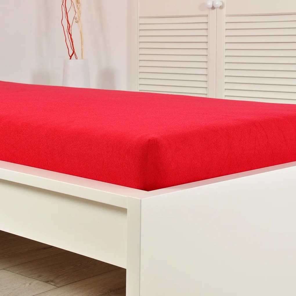 4Home froté prestieradlo Ideál červená, 90 x 200 cm