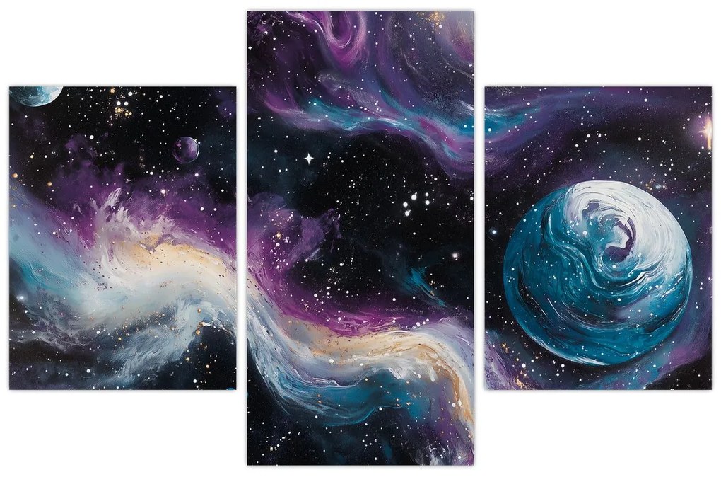 Obraz - Maľovaný vesmír (90x60 cm)