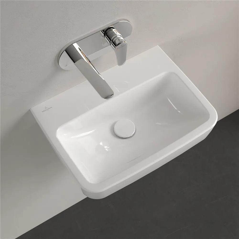 VILLEROY &amp; BOCH O.novo závesné umývadielko bez otvoru, bez prepadu, 500 x 370 mm, biela alpská, s povrchom CeramicPlus, 434453R1