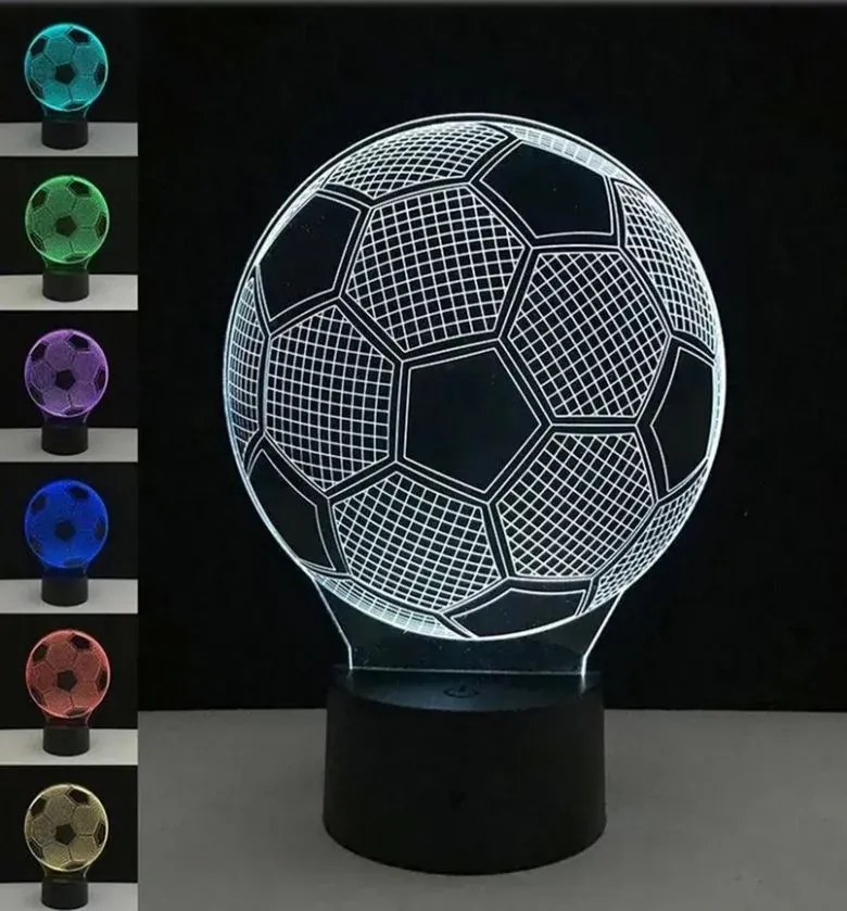 Zaparkorun Nočná 3D LED lampa - futbalová lopta