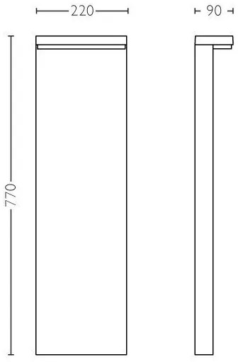 Philips - LED Vonkajšia lampa BUSTAN LED/3,8W/230V 77 cm IP44