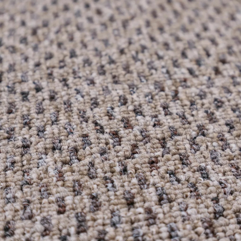 Timzo, Metrážny koberec Rubin 2114 sand, na mieru, šíře 4m, béžová, ab (mriežka), chodba / predsieň