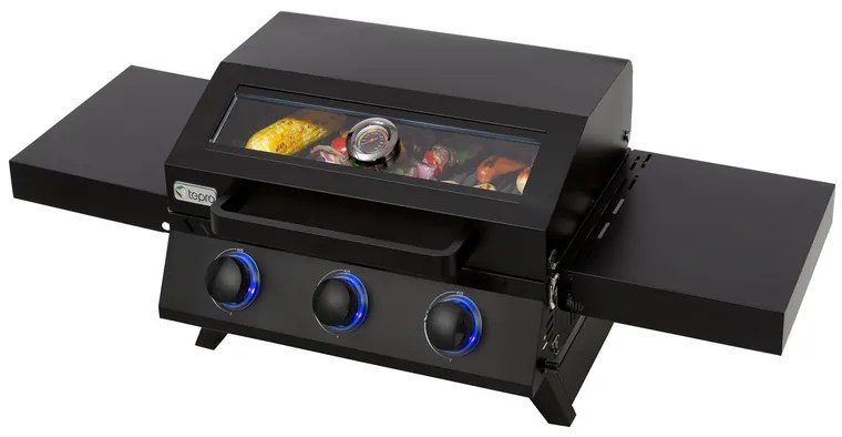 tepro Plynový gril Chicago s 3 horákmi, čierna (100356344)