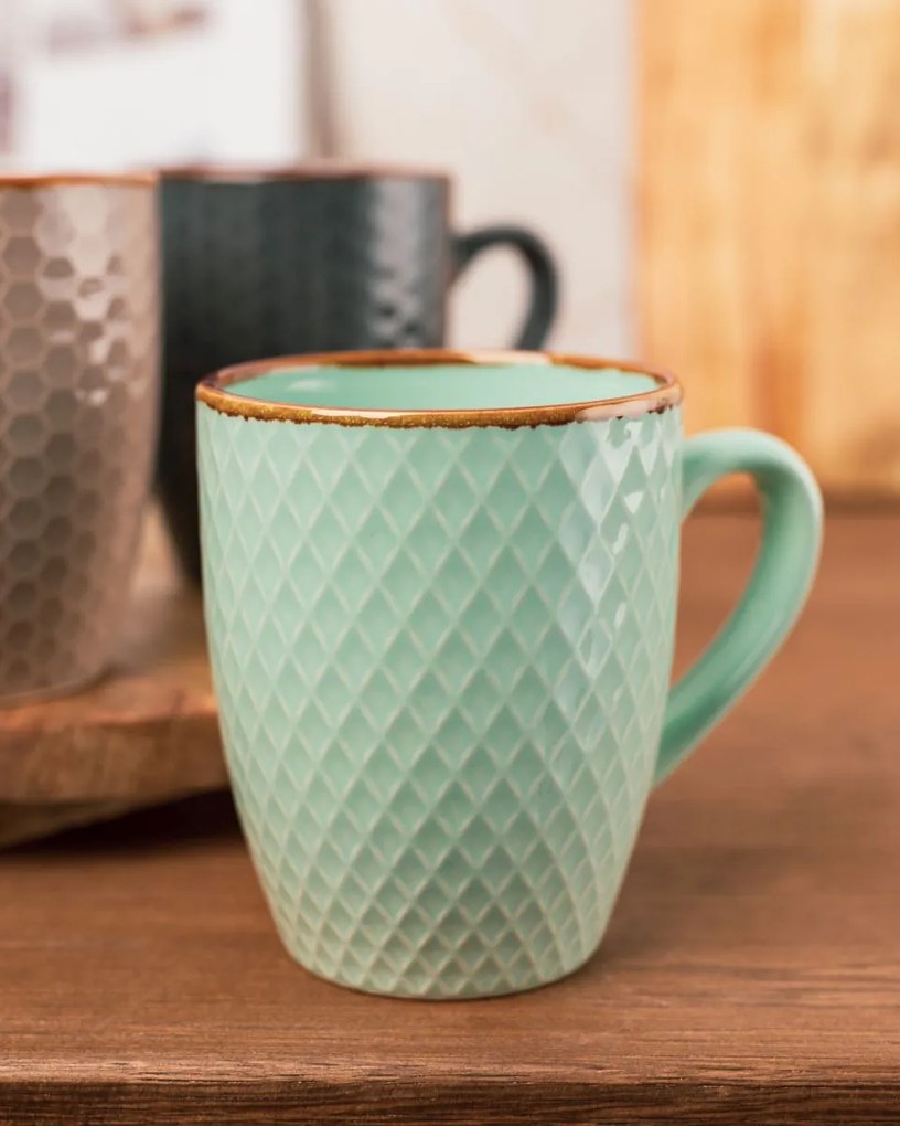 Keramický hrnček Glamour 300 ml sada 4ks