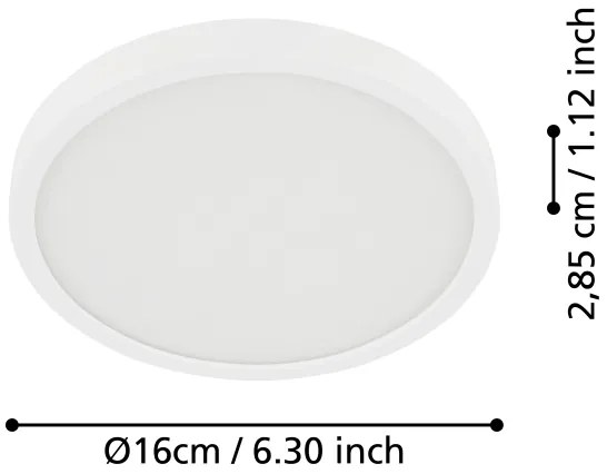 Eglo 900638 - LED kúpeľňové stropné svietidlo FUEVA LED/11W/230V IP44 biela