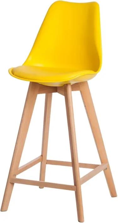 Stoličky barová Norden Wood vysoký PP žltý