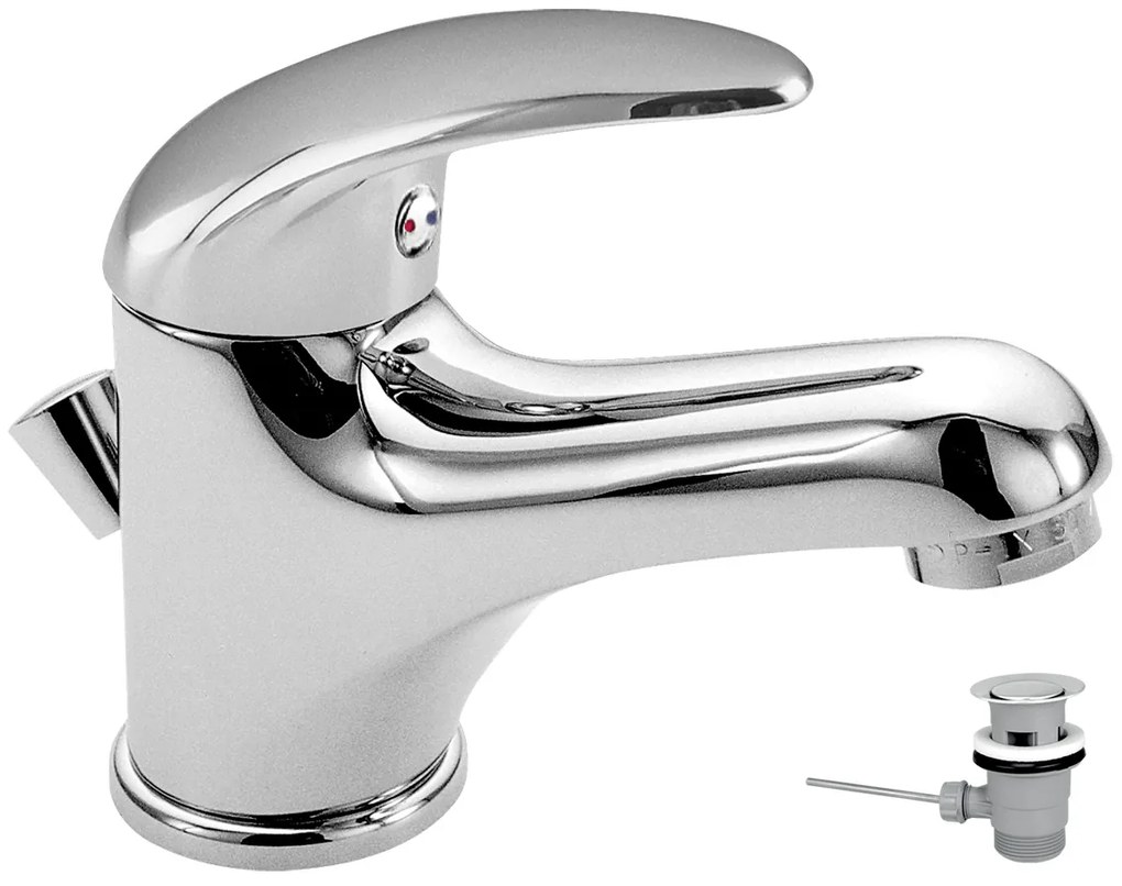 Novaservis Metalia 55, umývadlová batéria s výpusťou, chrómová, 55001,0