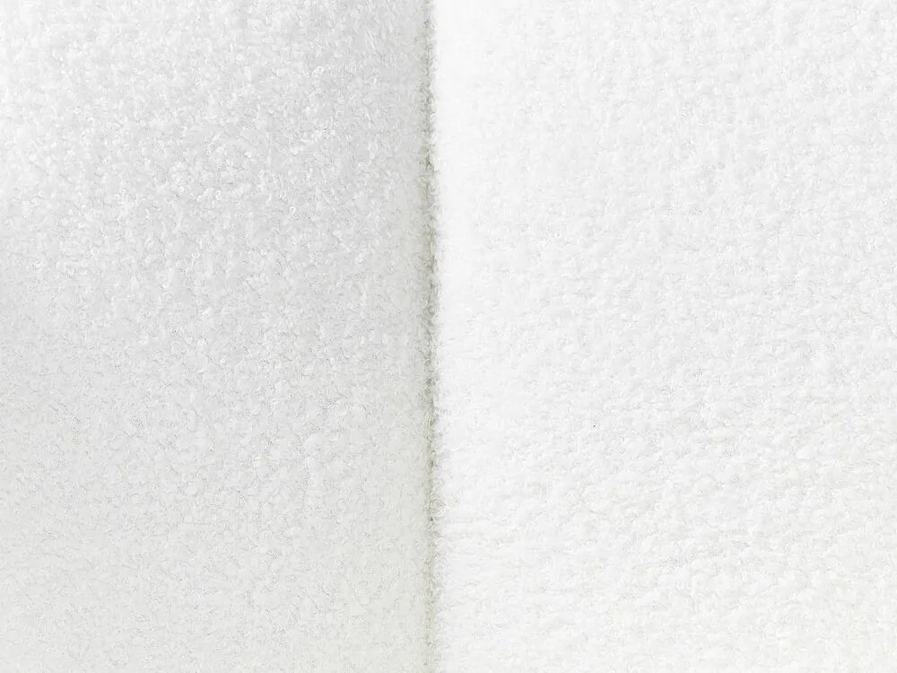 Buklé leňoška pravostranná krémová biela ALLIER Beliani