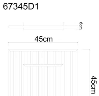 Globo 67345D1 - LED stropné svietidlo WOODY LED/36W/230V 3000K 45x45 cm