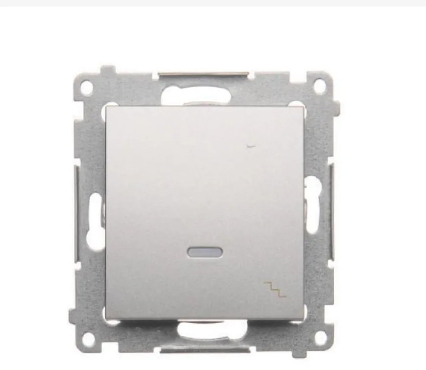 DW6L/43 Schodiskový spínač s podsvietením strieborný mat