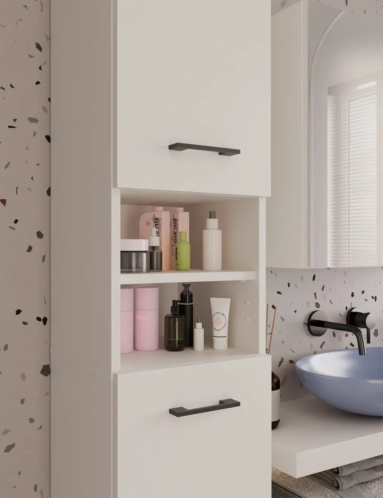 Vysoká koupelnová skříňka Marbela kašmírová