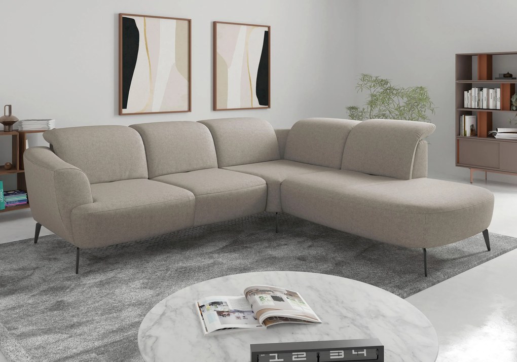 XXXLutz ROHOVÁ SEDAČKA, textil, taupe Sit & More - Sedačky - 00014401851R