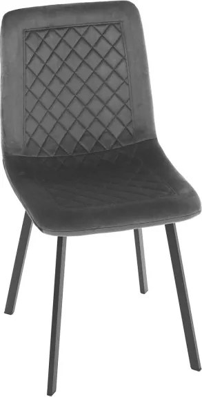Jedálenská stolička zamatová, sivá DCL-973 GREY4