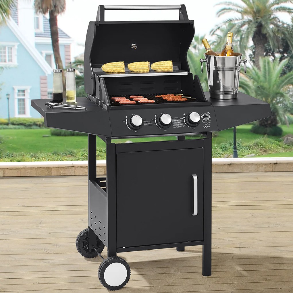 InternetovaZahrada BBQ plynový gril Louisiana s 3 horákmi