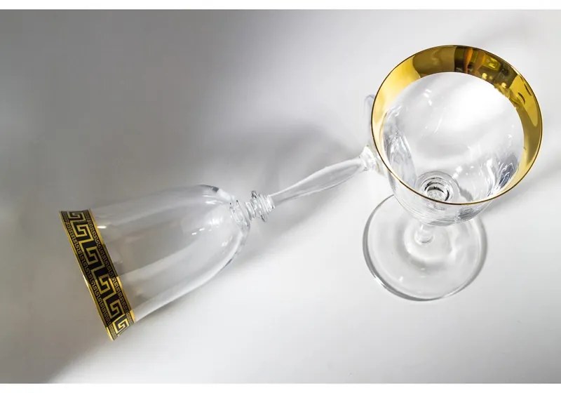 BOHEMIA ANGELA VERSO GOLD POHÁR NA VÍNO 350 ML SADA 6 KS