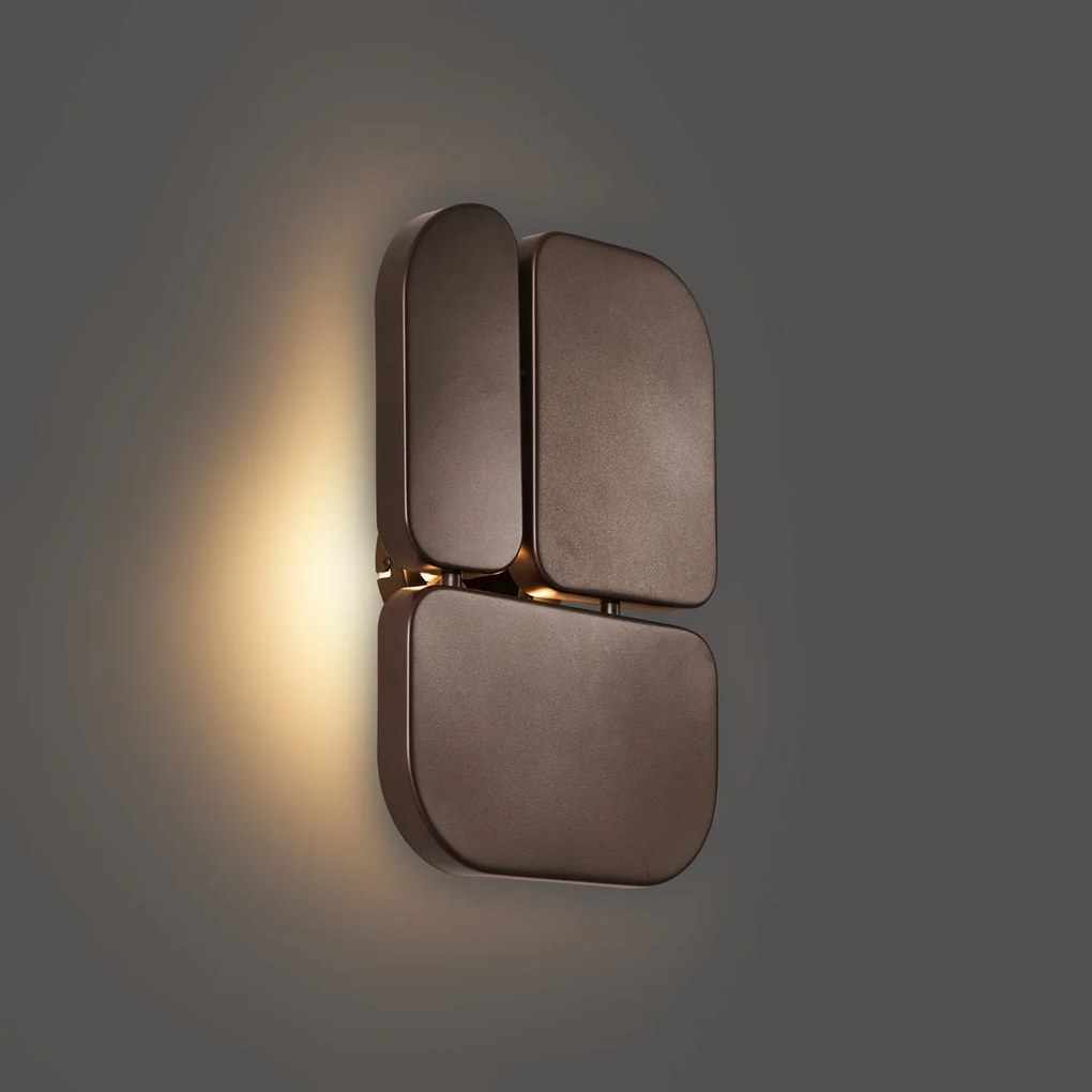 Dizajnové nástenné svietidlo bronzové 3-svetlá - Planes