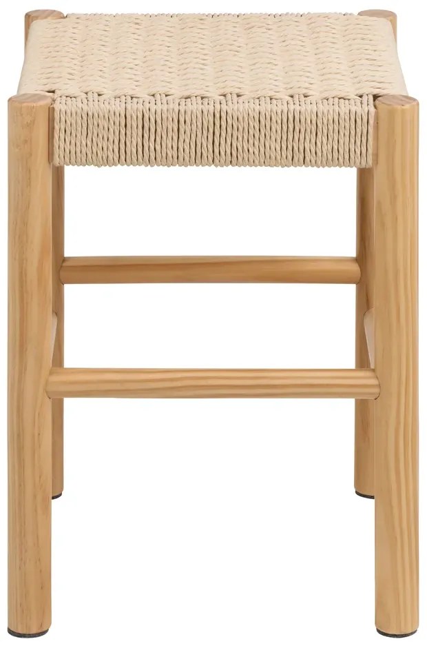 Stolička Alvin 35 cm z masívu smotanová/borovica