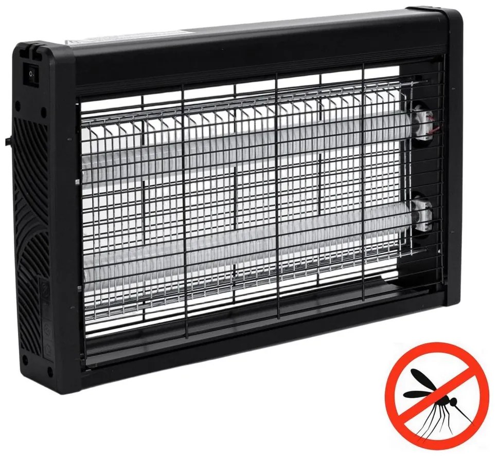 Brilagi - Elektrický lapač hmyzu 2xUV/10W/230V 60 m2 čierna