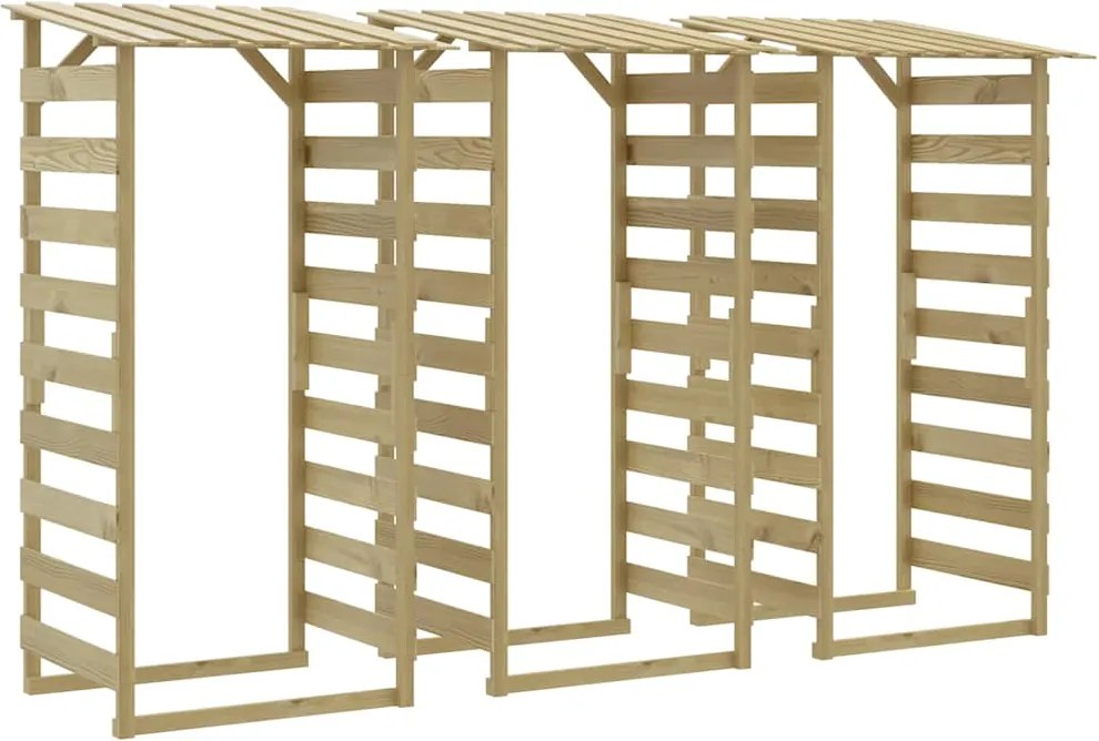 vidaXL Pergola so strechami 3 ks100x90x200 cm impregnované borovicové drevo