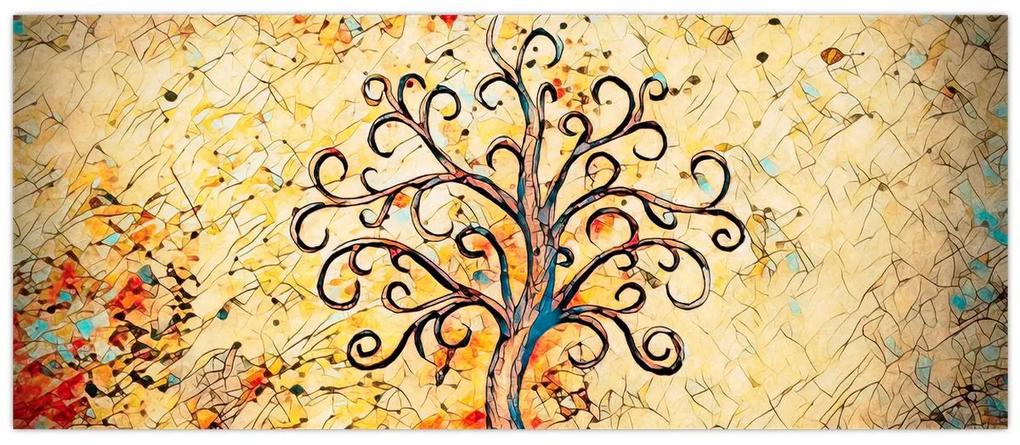 Obraz - Mozaikový strom života (120x50 cm)