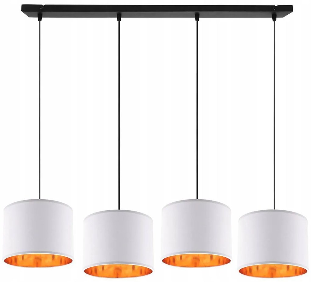 Závesné svietidlo Shade, 4x textilné tienidlo (mix 6 farieb), g