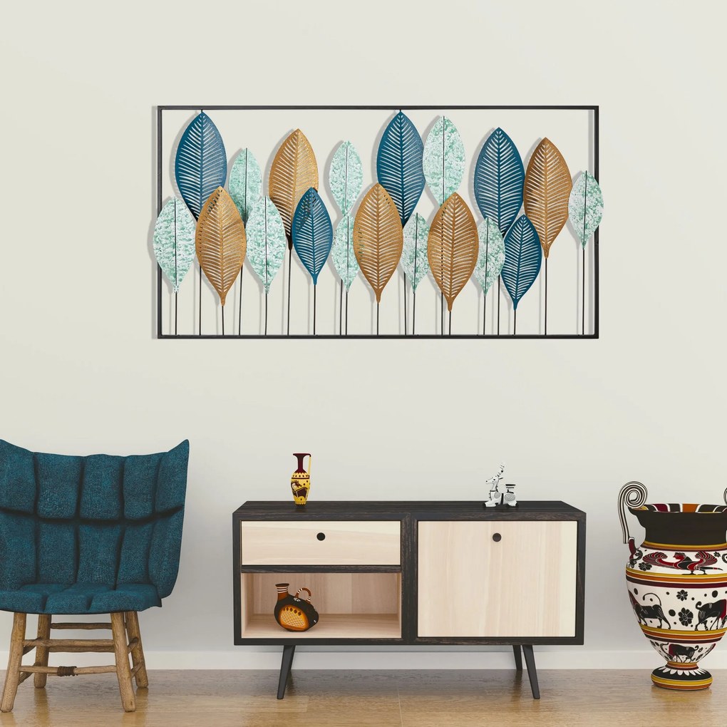 Nástěnná kovová dekorace Bilge vícebarevná