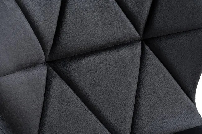 Jedálenská stolička MURET zamatová, čierna