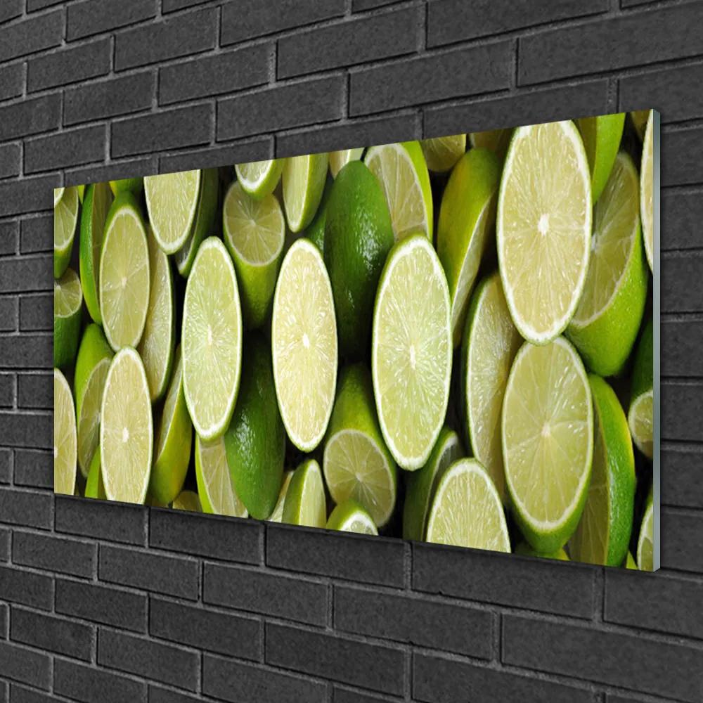 Skleneny obraz Limetka jedlo kuchyňa 100x50 cm