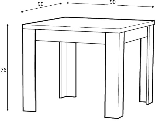 Jídelní rozkládací stůl Saturn 40 90/180 cm dub sonoma