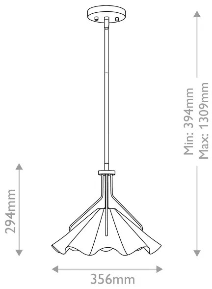 Quoizel QZ-MEJIA-1P-S-AB - Luster na tyči MEJIA 1xE27/60W/230V pr. 35,6 cm mosadz