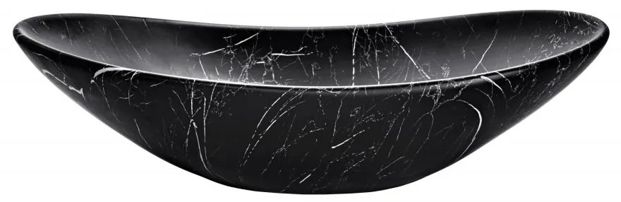 Umývadlo na dosku Lena MB2 61 cm čierny mramor