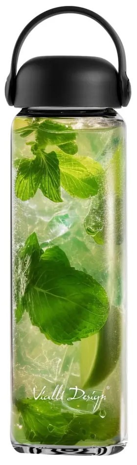 Čierna sklenená fľaša 540 ml Fuori – Vialli Design