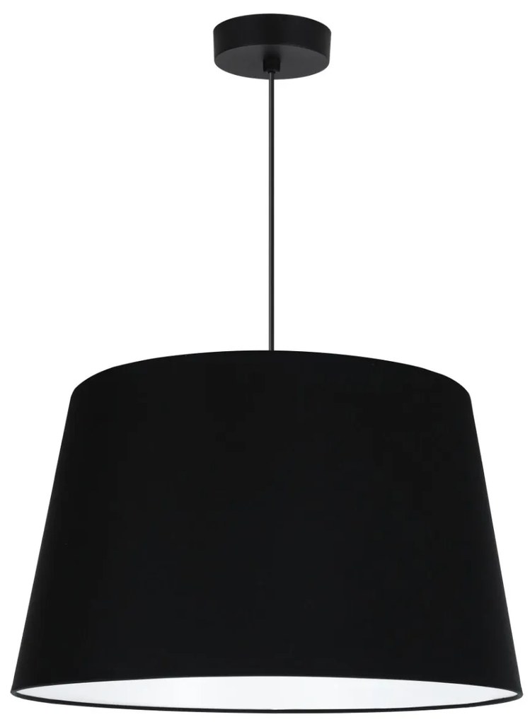 Závesné svietidlo Gaja, 1x čierne textilné tienidlo, (fi 44cm), b