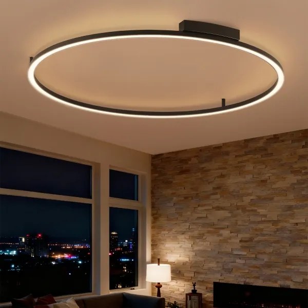 Brilagi - LED stmievateľné svietidlo PORTOFINO LED/85W/230V pr. 120 cm čierna + diaľkové ovládanie