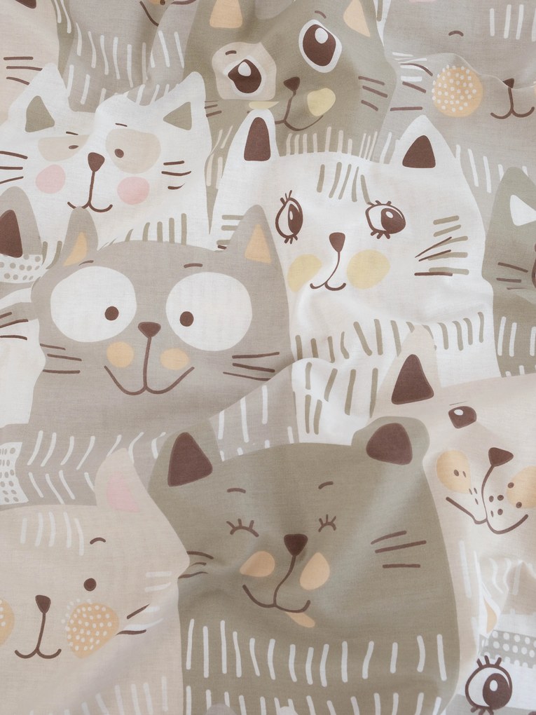 Bavlnená obliečka na vankúš Renforcé 70 × 90 cm - Mačacia invázia