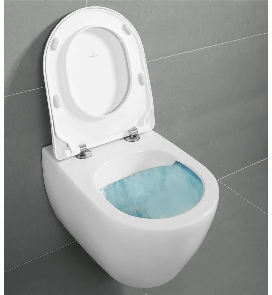 VILLEROY &amp; BOCH Subway 2.0 WC sedátko s poklopom SlimSeat, s funkciou QuickRelease a Softclosing, biela alpská, 9M78S101