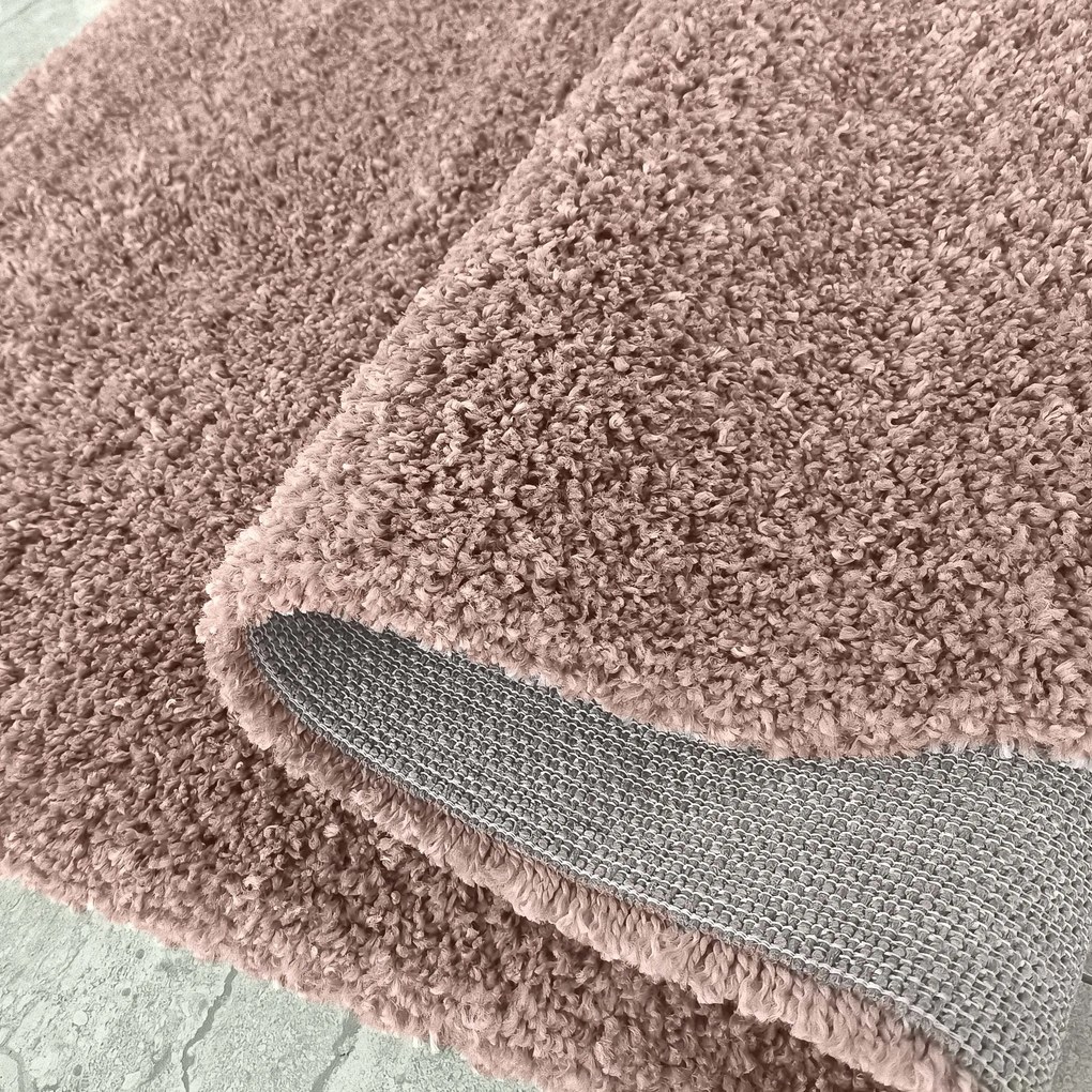 DY Ružový jednofarebný shaggy koberec Santo Rozmer: 200x290 cm