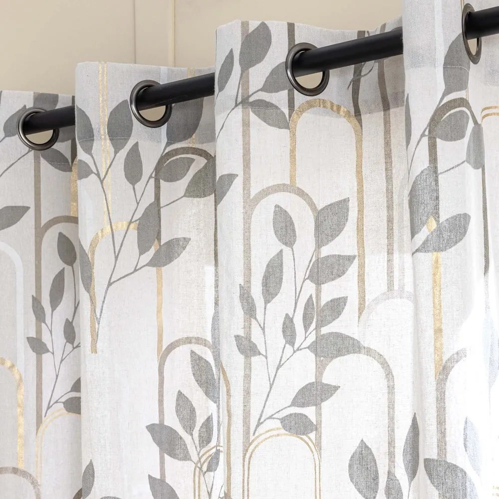 Sivý záves 140x240 cm Roseris – douceur d'intérieur