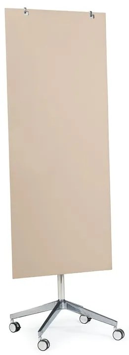 Mobilná sklenená magnetická tabuľa STELLA, 650x1575 mm, svetlohnedá