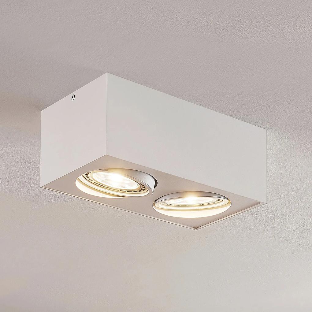 Arcchio Dwight LED stropná lampa biela, 2 svetlá