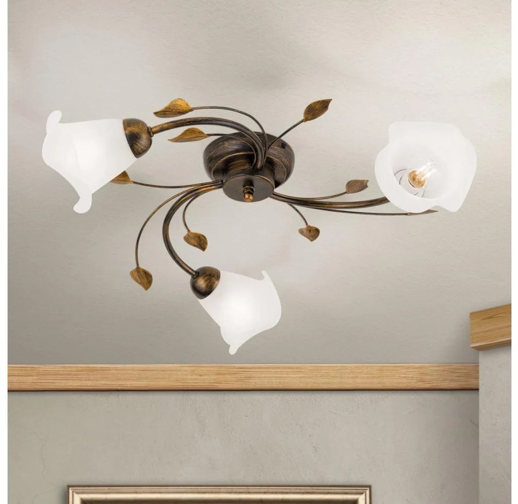 Orion DL 7-788/3 - Prisadený luster SISI 3xE14/40W/230V pr. 60 cm bronz/patina