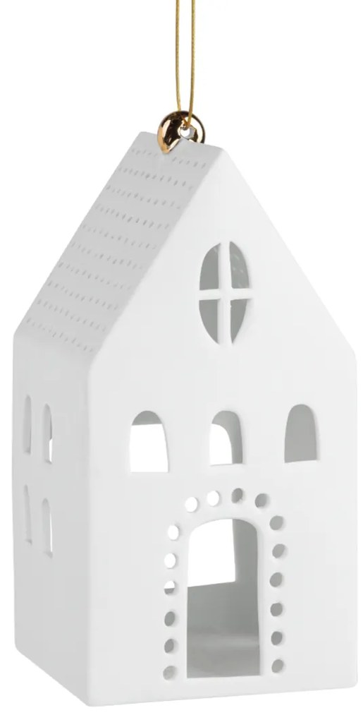 Závesný porcelánový svietnik DOMČEK hranatý - rôzne veľkosti Veľkosť: L