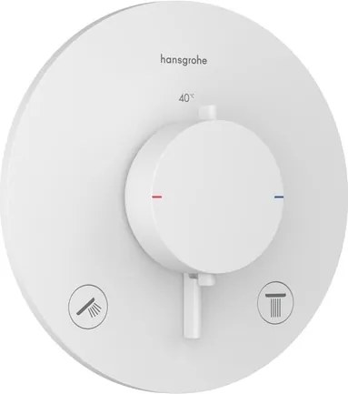 Hansgrohe Ecostat Comfort S sprchová a vaňová batéria bez podomietkového telesa matná biela 33715700