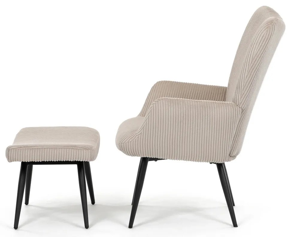 Relaxačné kreslo s podnožkou L7285 CRM6, krémováfarba