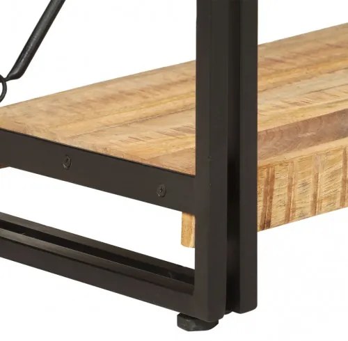 vidaXL Knižnica s 3 policami 90x30x80 cm mangovníkový masív-