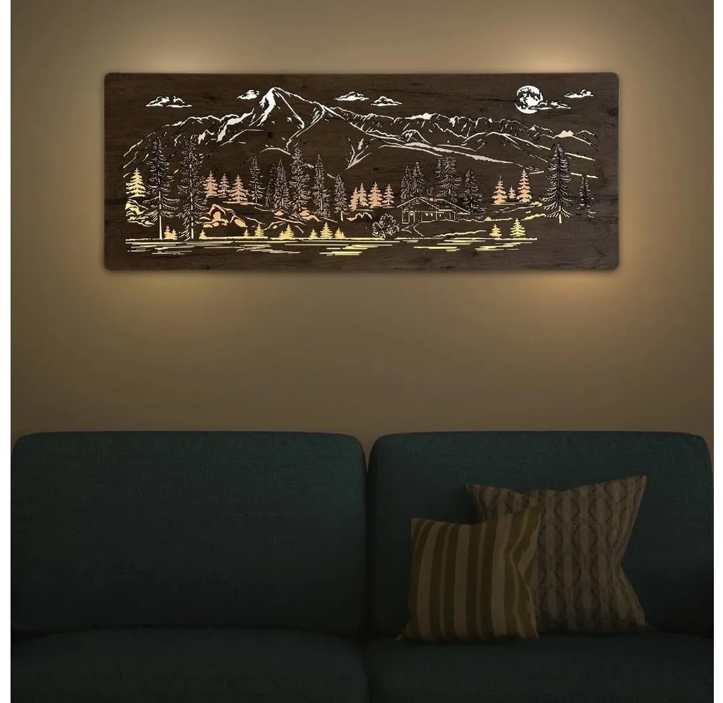 Li-Go 23524/DUB2 - LED Stmievateľná nástenná dekorácia LED/24W/230V 130x50 cm dub