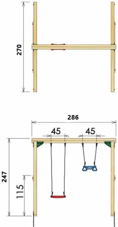 Záhradná hojdačka Swing (250 cm)