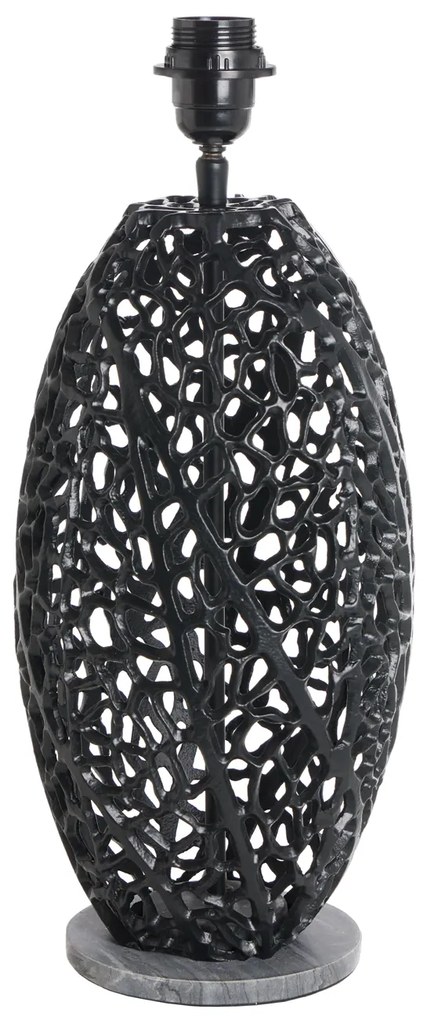 Stolná lampa Leaf 45cm čierna RÁM