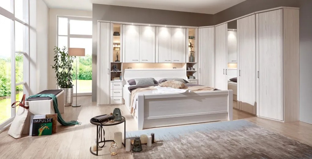 Posteľ s úložným priestorom Luxor 180x200 cm, polárny smrekovec